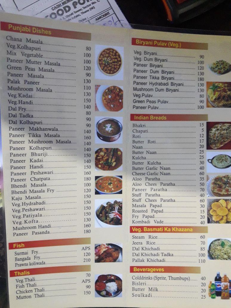 Food Point menu