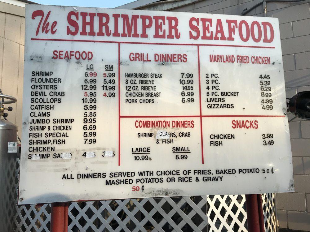 Menu at Lake City Shrimper restaurant, Lake City, 340 W Main St