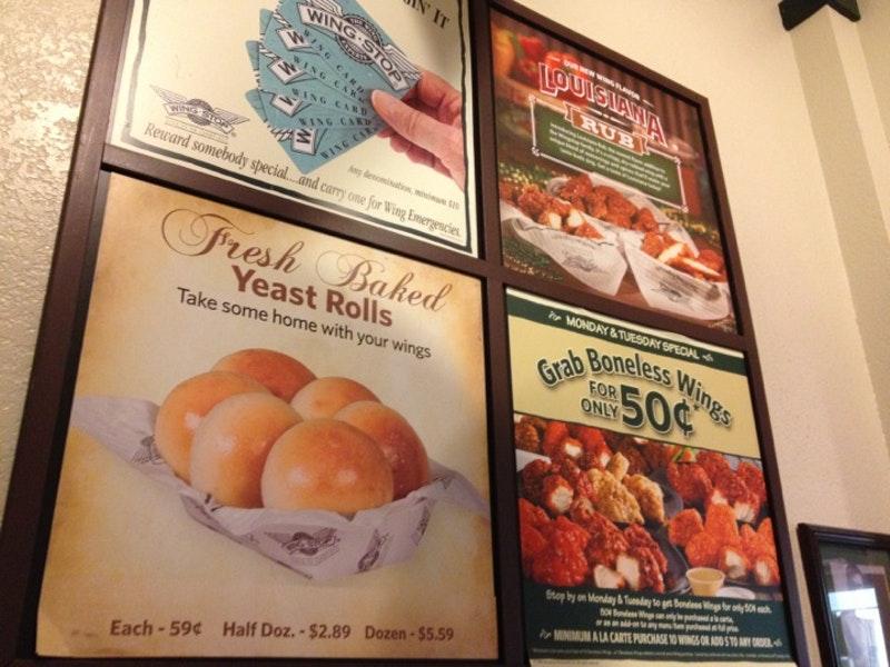 Carta del restaurante Wingstop, Long Beach, E Carson St