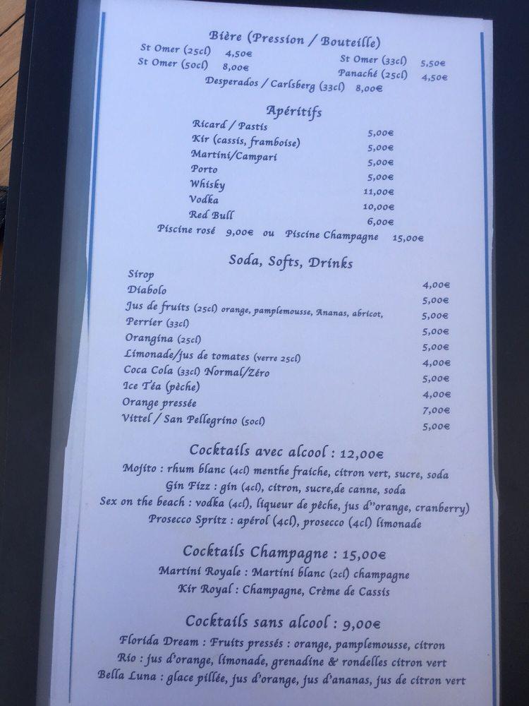 Menu de Florida Beach