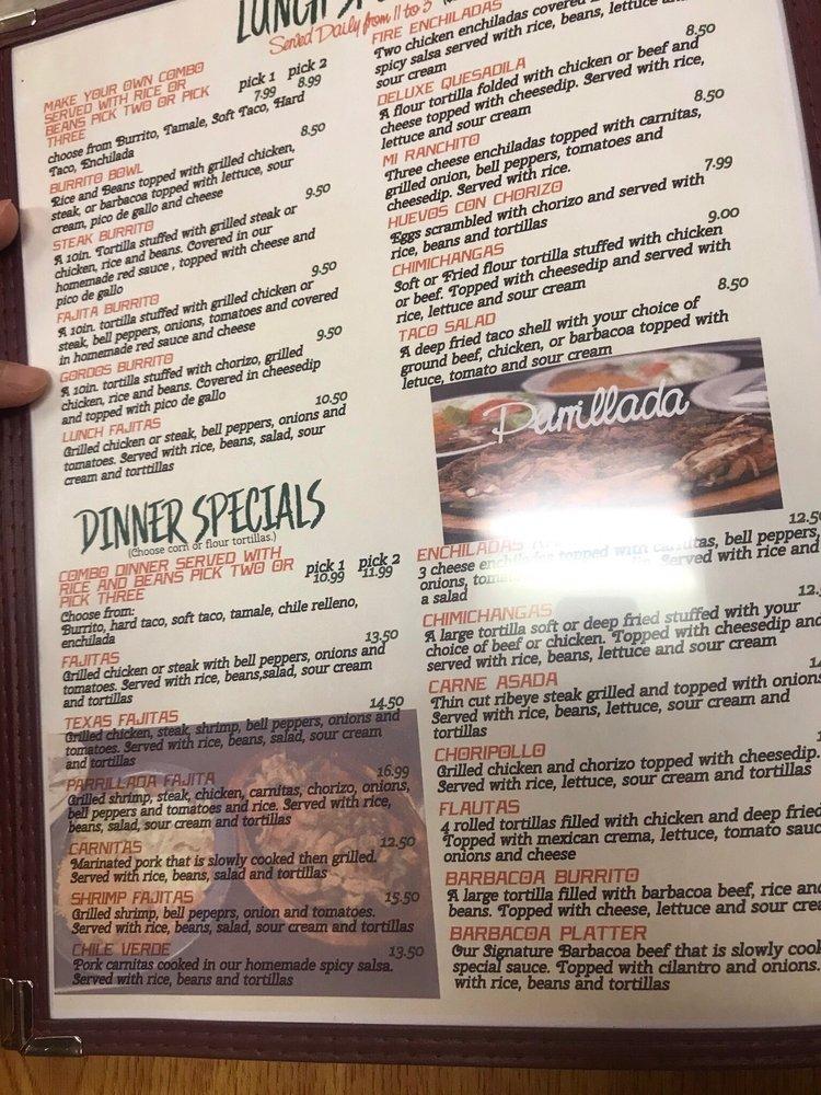 Menu at Taqueria Jalisco Authentic Mexican Grill restaurant, Hagerstown