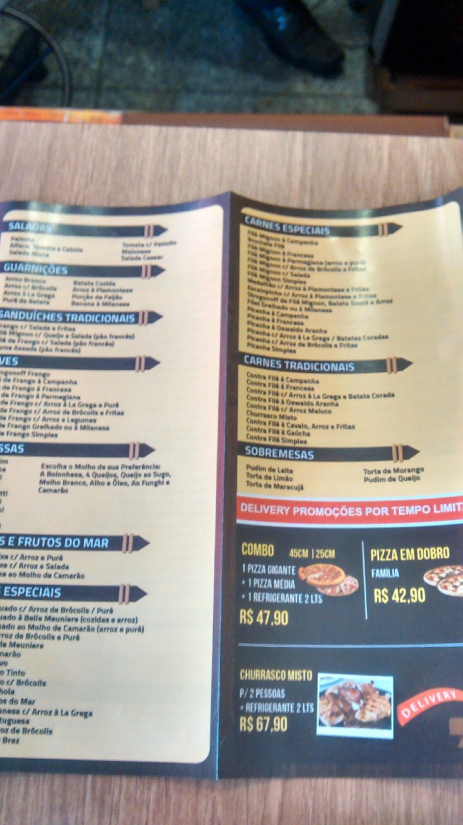 Temperos da Villa Restaurante e Pizzaria cardápio