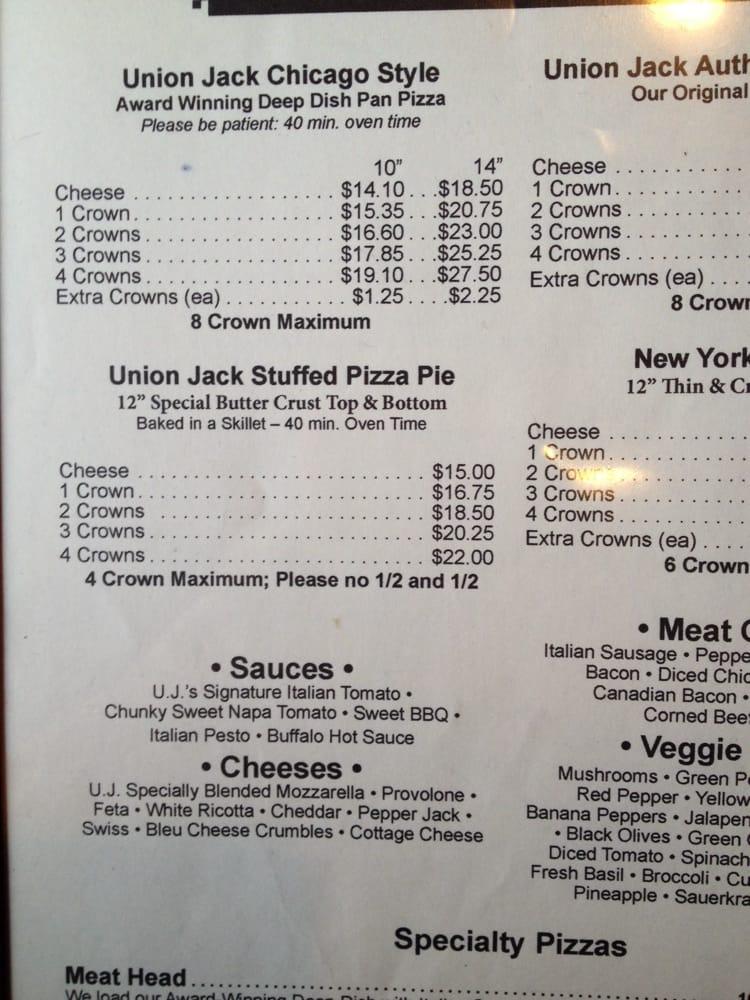 Menu at Union Jack Pub Broad Ripple, Indianapolis, 921 Broad Ripple Ave