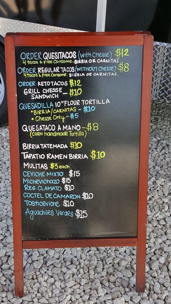 Menu at El Remedio mariscos y Taqueria restaurant, San Antonio