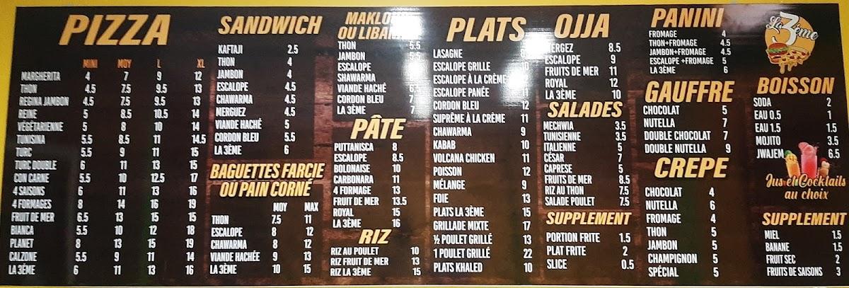 Menu de La 3ème