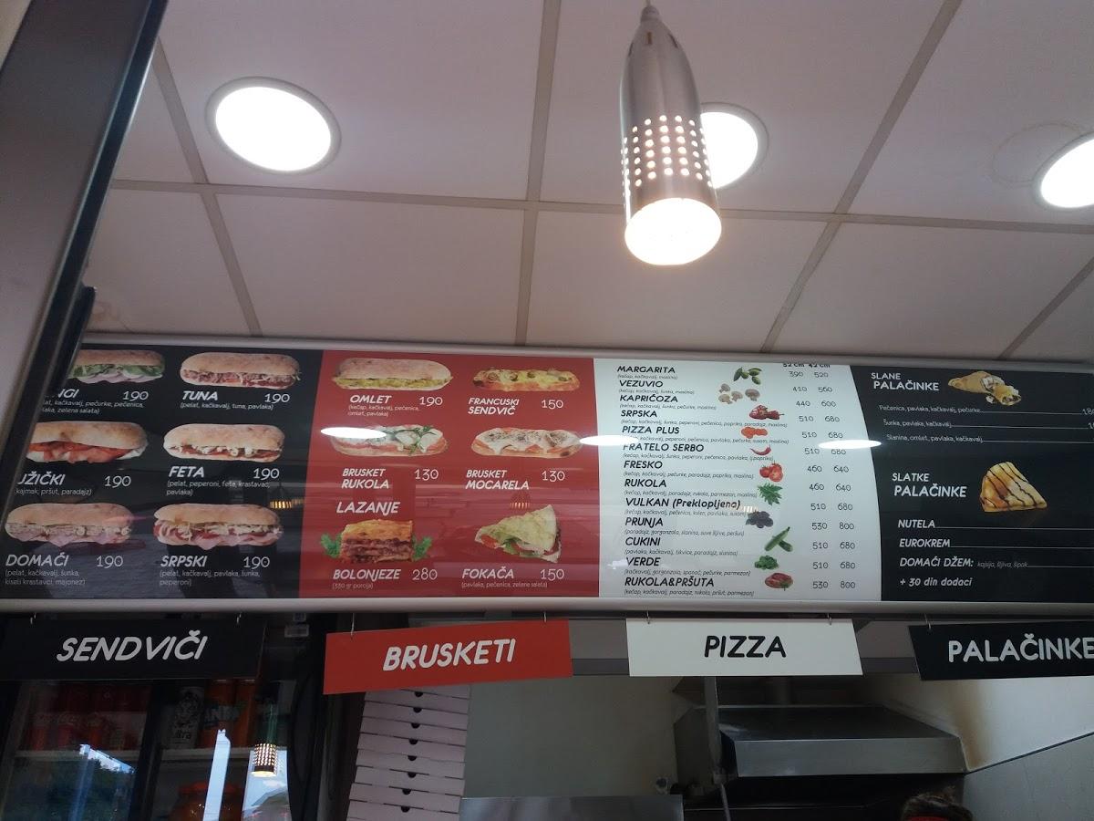 Menu at Pizza & Sandwich Bar Pizza Plus, Belgrade