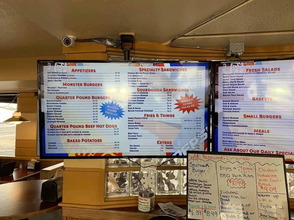 Menu at Bernie's burgers &amp; suds restaurant, Wenatchee