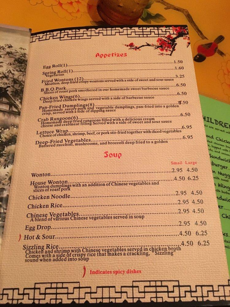 Menu at Wing Lee Chinese Restaurant, Sterling Heights