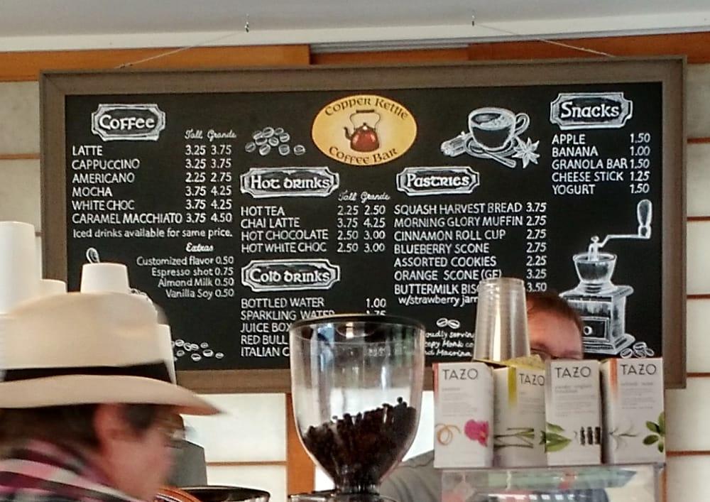 Menu at Copper Kettle Coffee Bar, Bellevue
