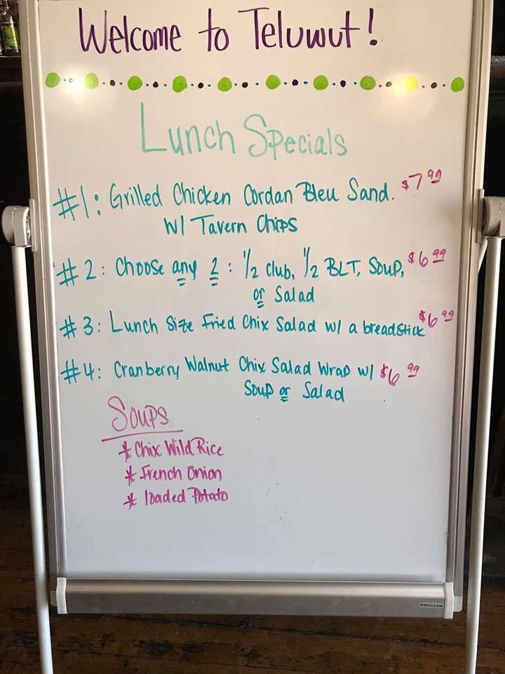 Menu at Teluwut Grille House & Pub, Osage