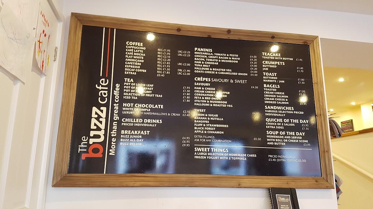 Menu at The Buzz Cafe, Wantage