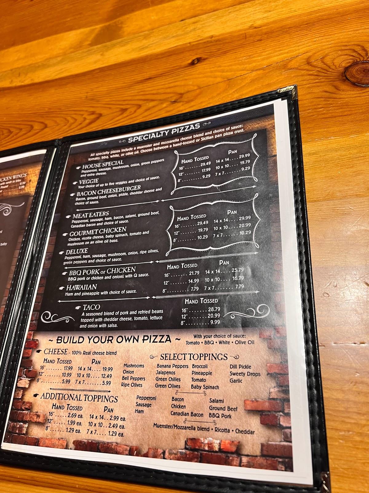 Menu at Pizza Place pizzeria, Lusk
