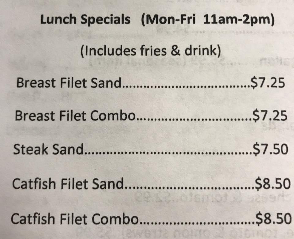 Menu at Zeb's Seafood & Chicken restaurant, Phenix City, 6 Barrow Rd