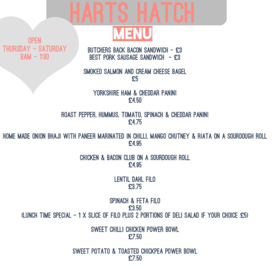 Menu at Harts Coffee House & Deli, Wetherby