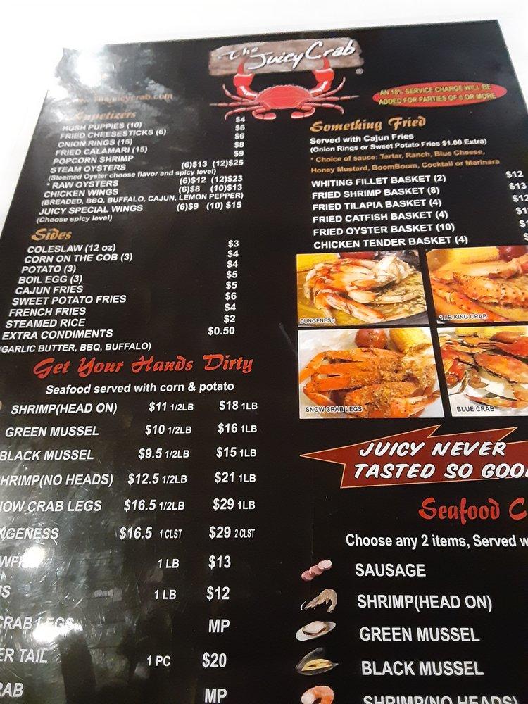 Menu at The Juicy Crab Albany restaurant, Albany