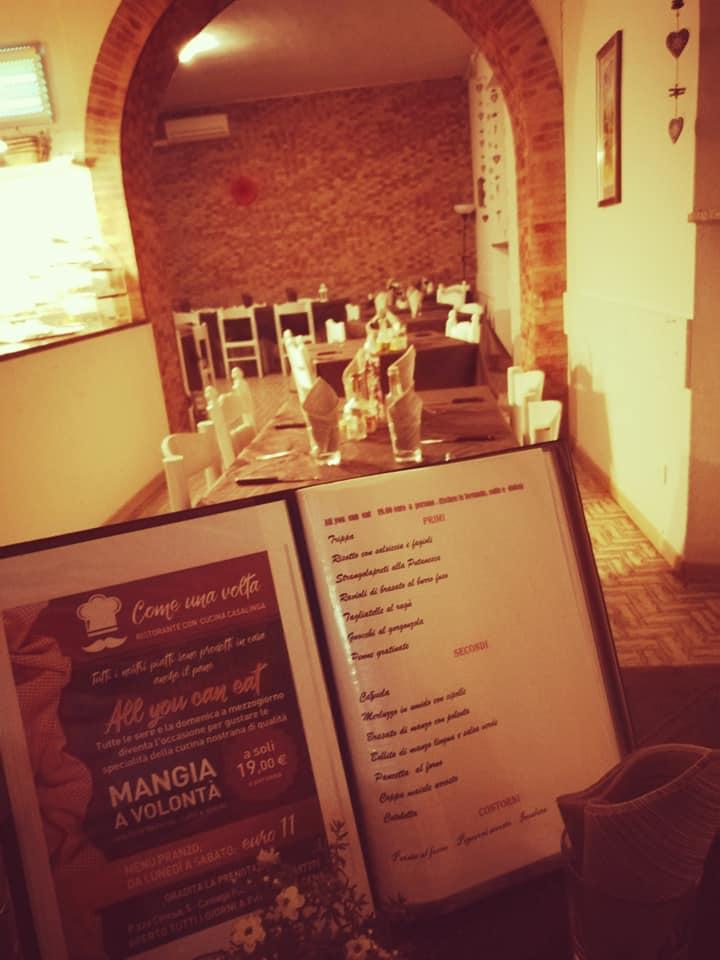 Menu di Come una volta Ristorante Cucina Casalinga 