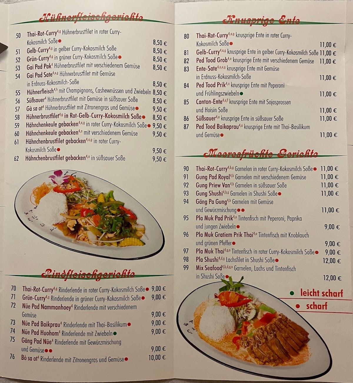 Speisekarte von Chili Thai restaurant, Bad Endorf