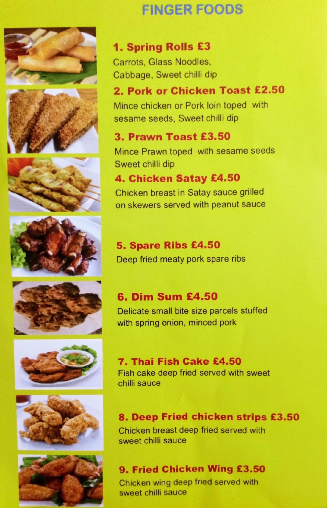 Menu At High Joy s Thai Takeaway Restaurant Accrington