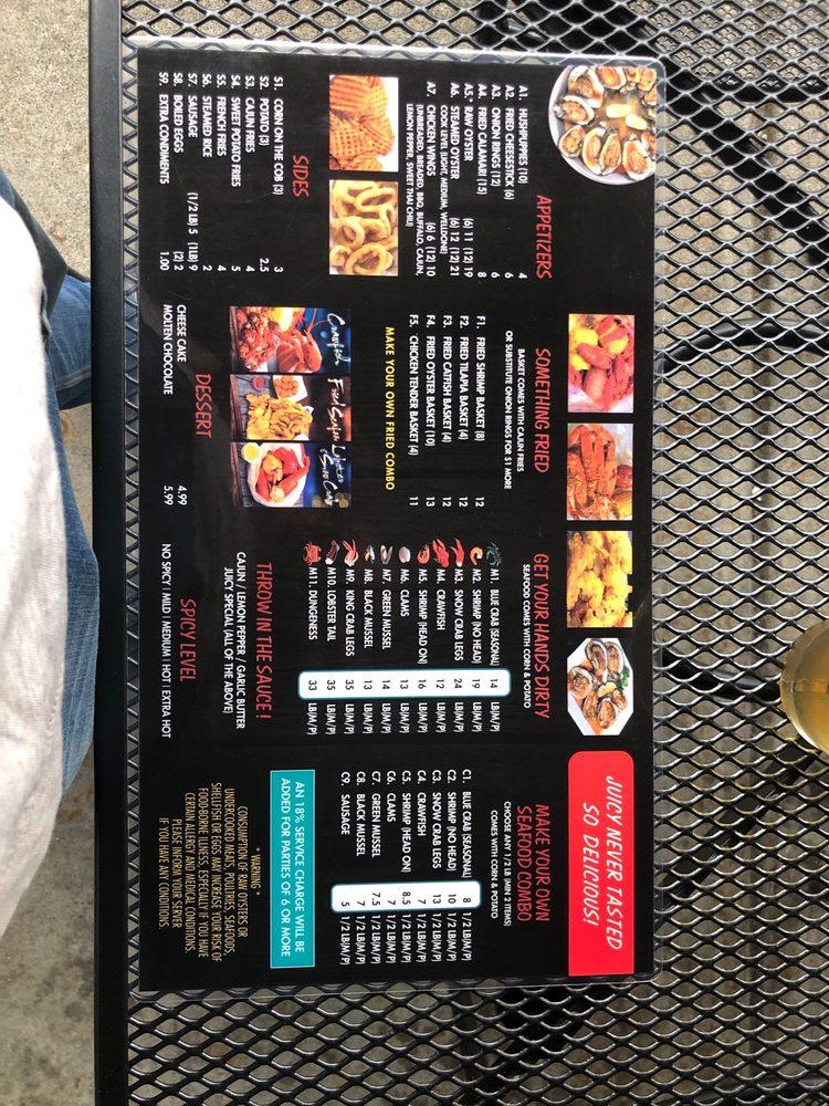 Menu at Red Crab Juicy Seafood pub & bar, WinstonSalem