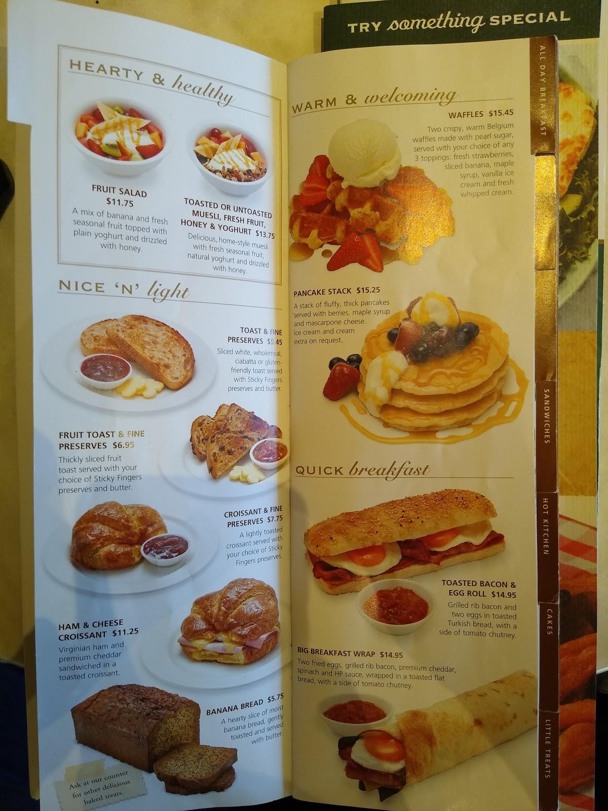 Menu at Dôme Café restaurant, Esperance