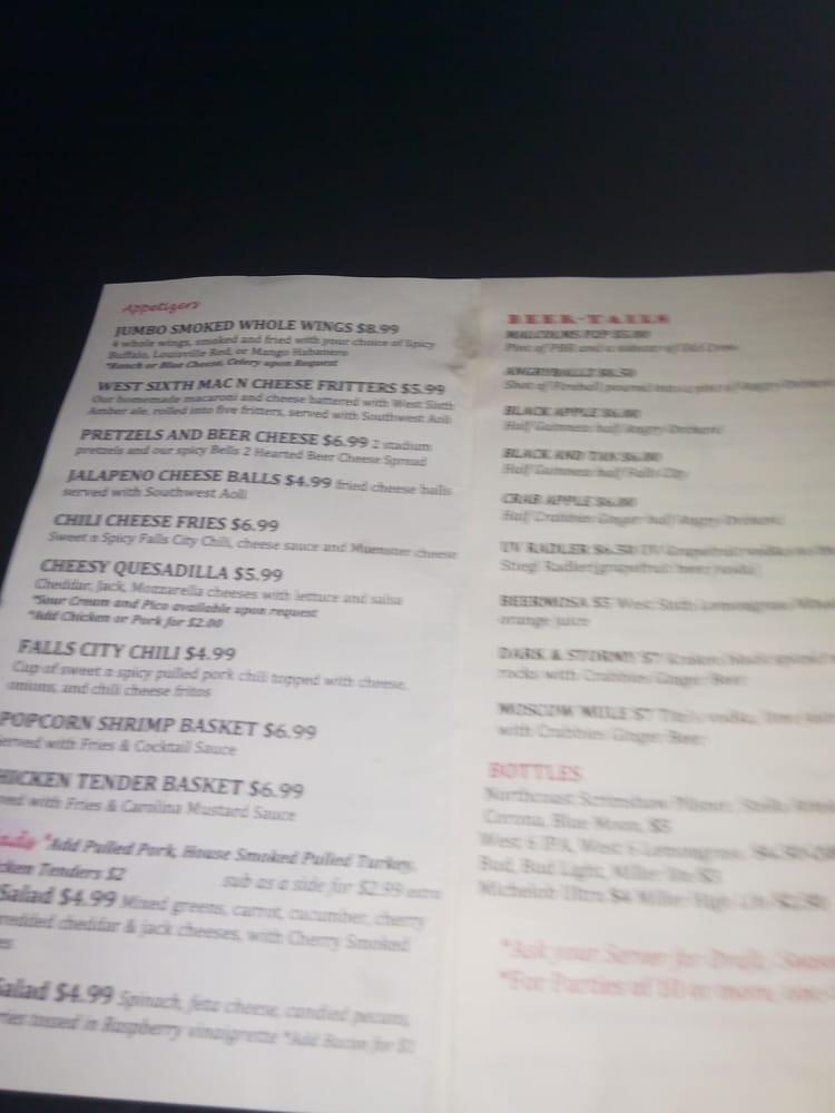 Menu at Hilltop Tavern BBQ, Louisville