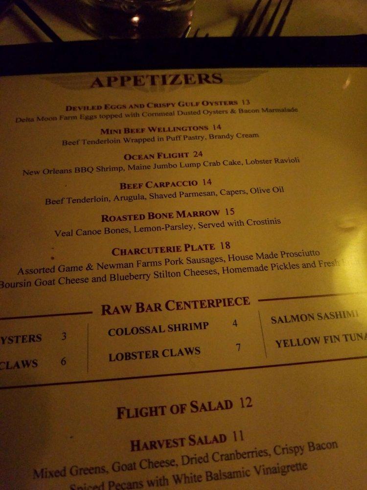 Menu at Flight Restaurant and Wine Bar, Memphis