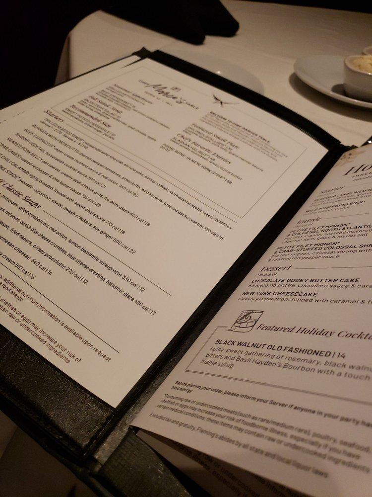 Menu at Fleming’s Prime Steakhouse & Wine Bar, Peoria, W Northern Ave