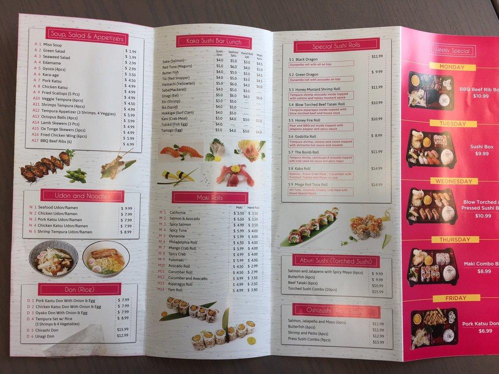 Menu at KAKA all you can eat restaurant, Markham