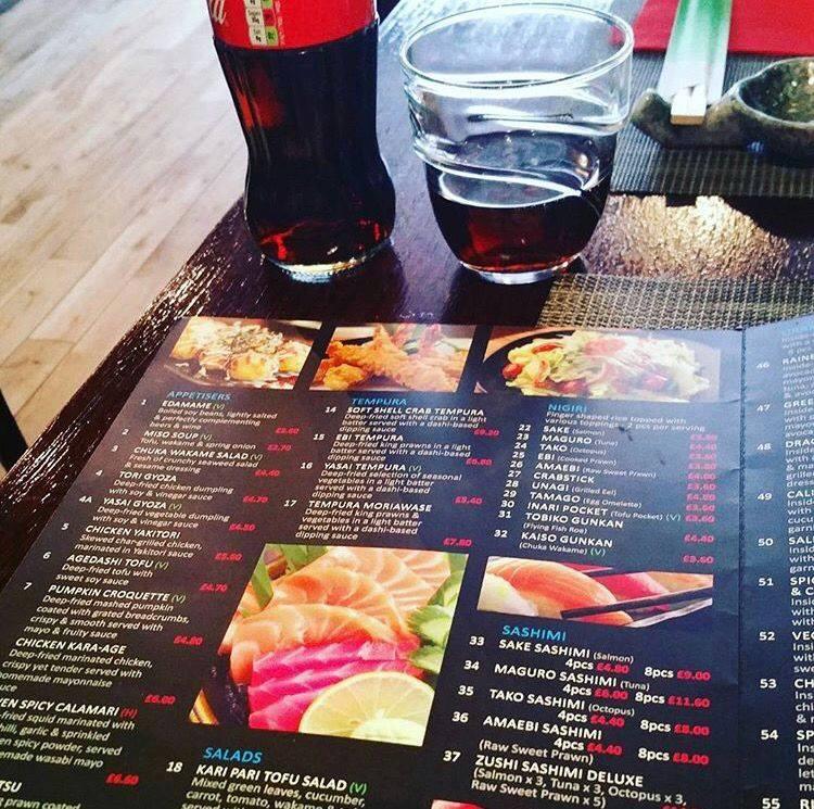 Menu at Zushi Restaurant, Banbury
