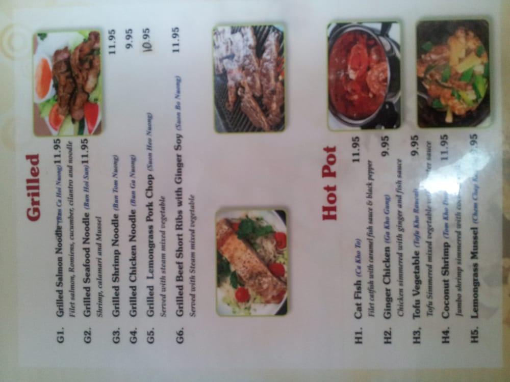 Menu at Saigon Restaurant, Tinley Park