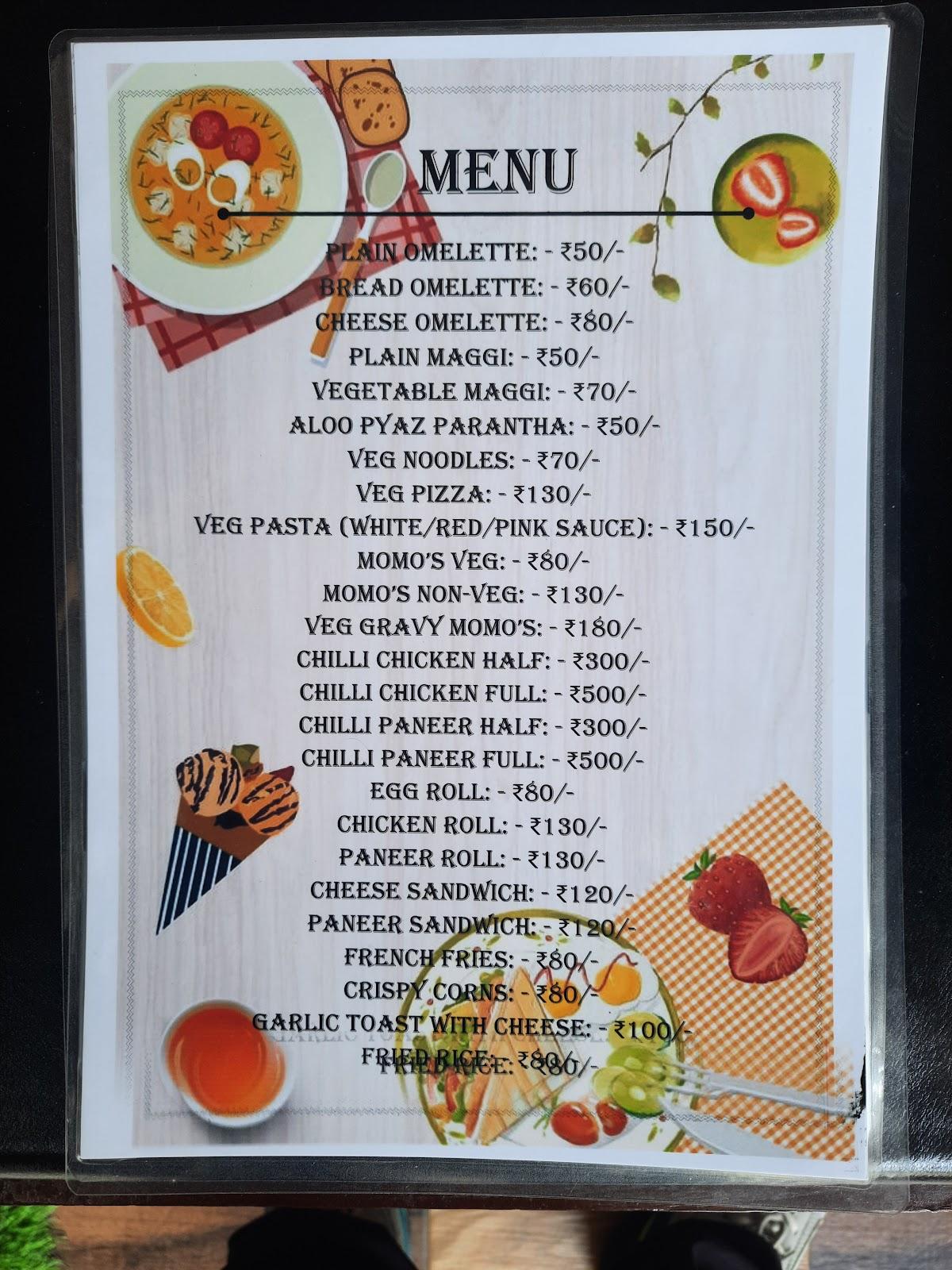 Menu at Café Downtown Palampur, Palampur