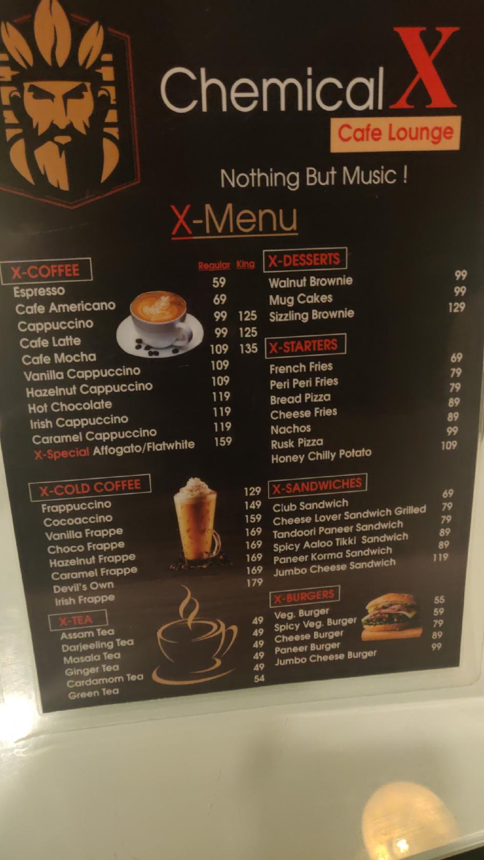 Menu at ChemicalX Cafe Lounge, Sonipat