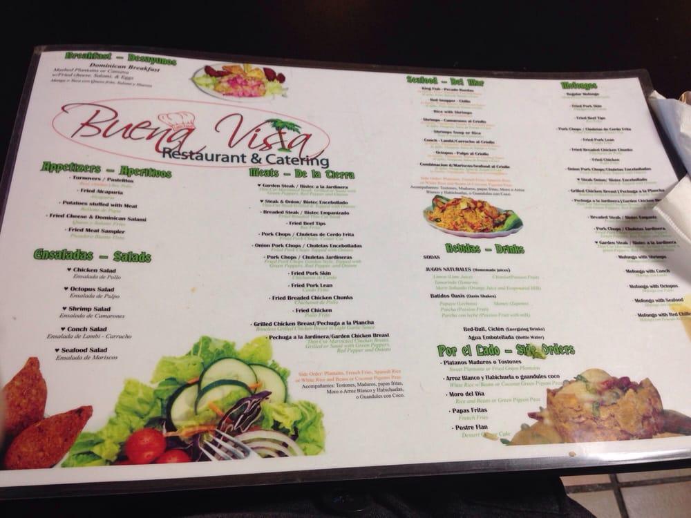 Carta de Buena Vista Restaurant, Brockton