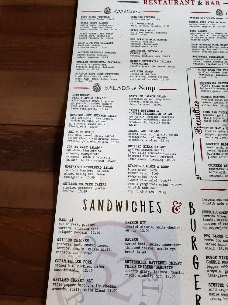 Menu at Copper River Restaurant & Bar, Hillsboro