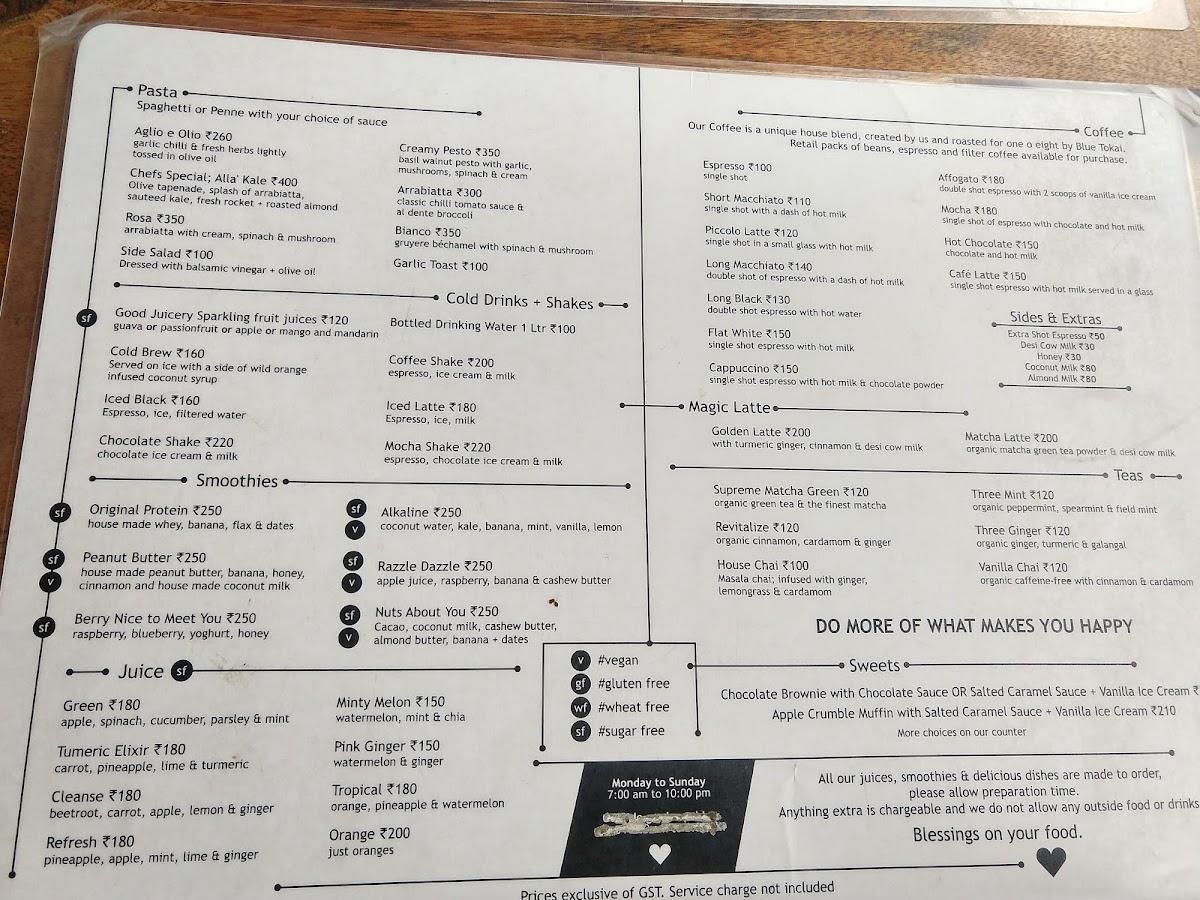 Menu at One O Eight Lifestyle Cafe, Pune, Pingale Farms