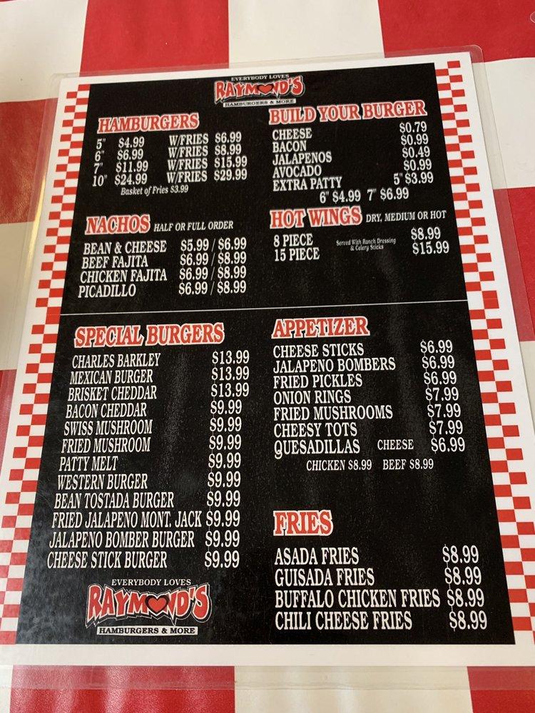 Carta del restaurante Everybody Loves Raymond's Tacos, San Antonio