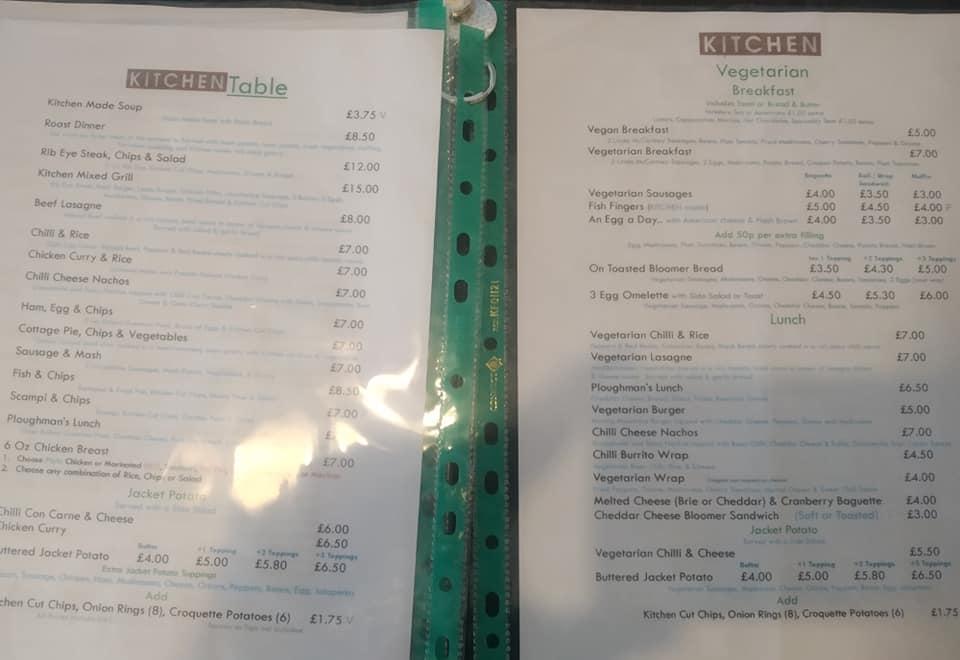 Menu at KITCHEN cafe, Daventry