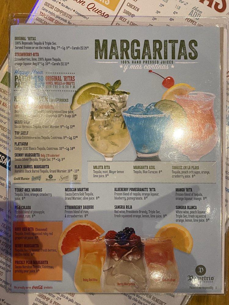 Menu at Lupe Tortilla Mexican Restaurant, Allen
