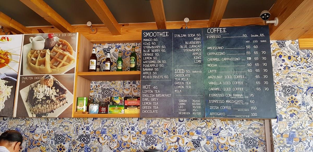 Menu at Mango Cafe, Khuekkhak