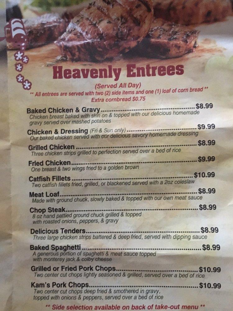 Menu at Southern Hands 3624 Austin PeayRaleigh restaurant, Memphis