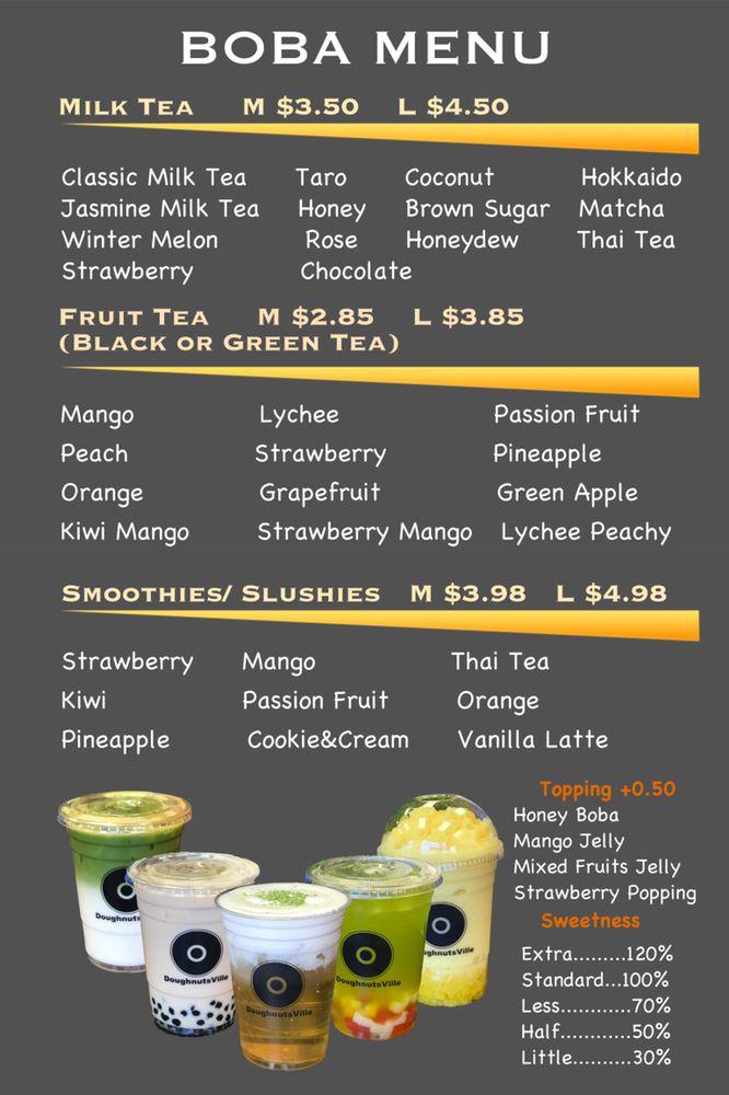 Menu at DoughnutsVille, Cedar City