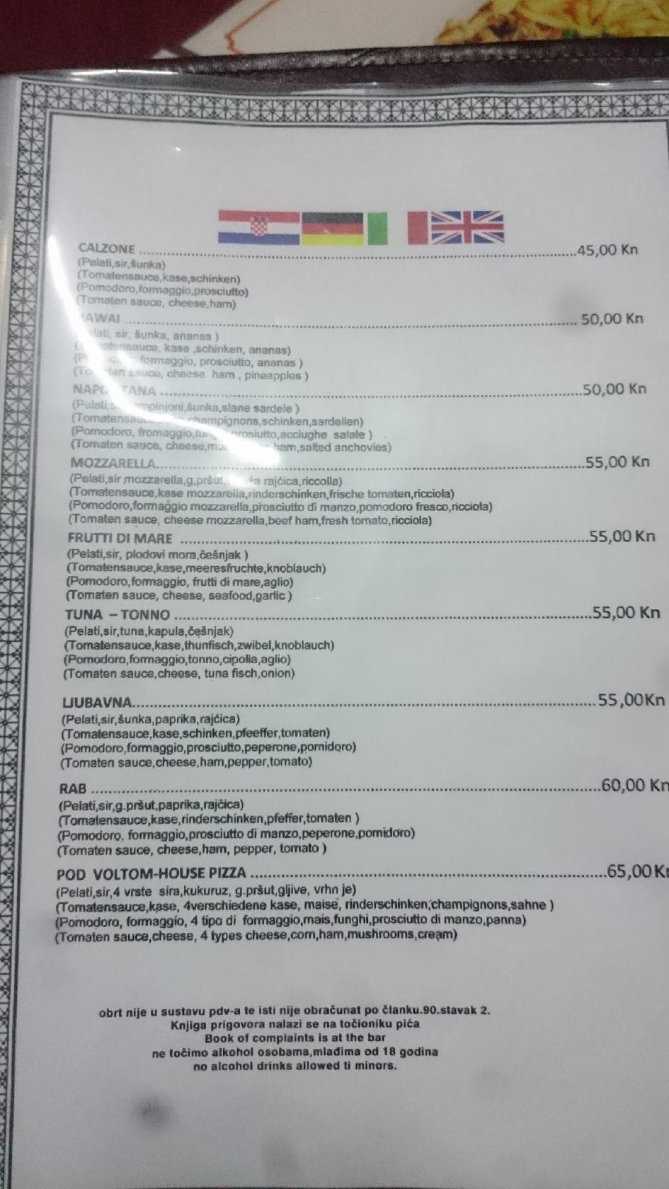 Menu di Cafe Under Volt 