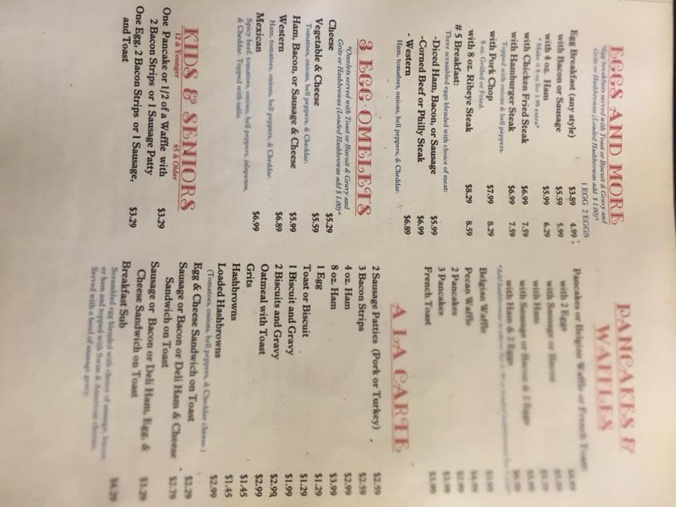 Menu at Lewis' Family Restaurant, Fort Smith
