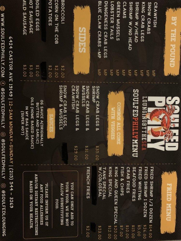 Menu at Culture&Crabs pub & bar, Philadelphia, Castor Ave