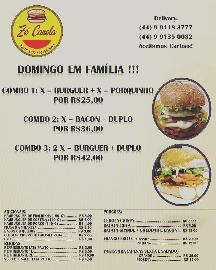 Menu Em Z Canela Burguer Restaurante Brasil