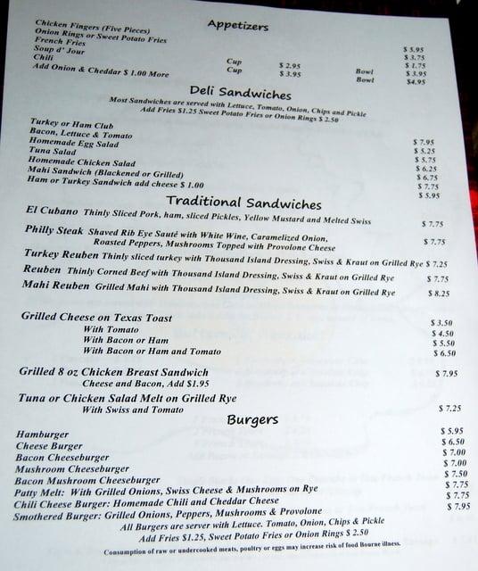 Menu at Scrambled Egg Cafe, Indian Harbour Beach