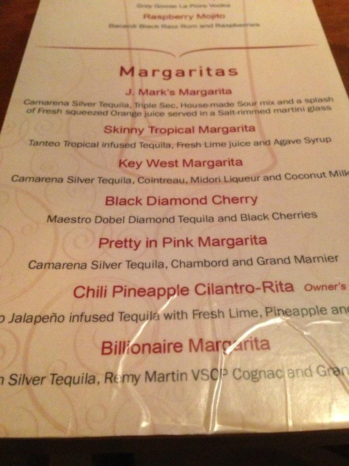 Menu at J. Mark's Restaurant, Pompano Beach, NE 23rd St