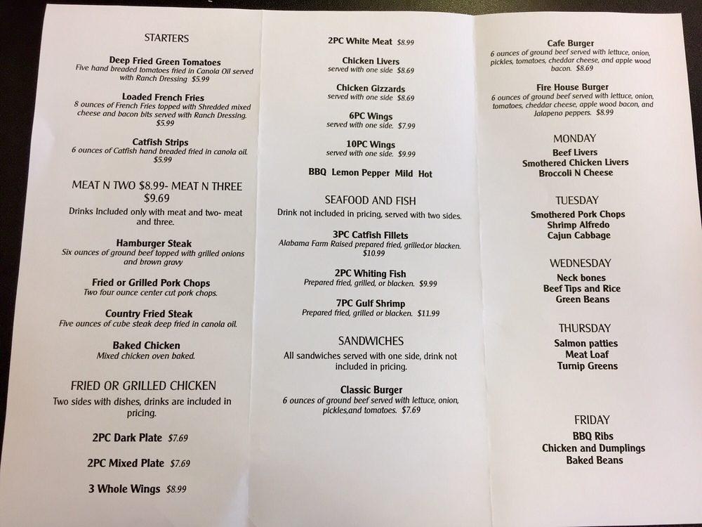 Menu at Mae's Southern Cafe, Northport, US43 5