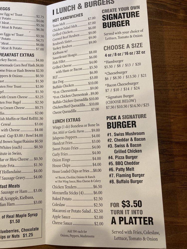Menu at Laurel's Hometown Cafe, Honesdale