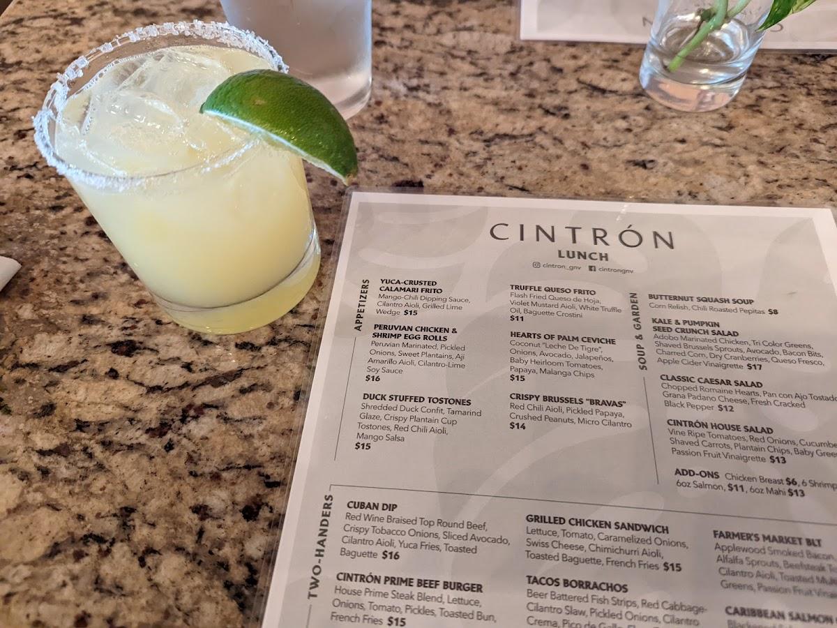 Menu at Cintrón A Floribbean Restaurant, Gainesville